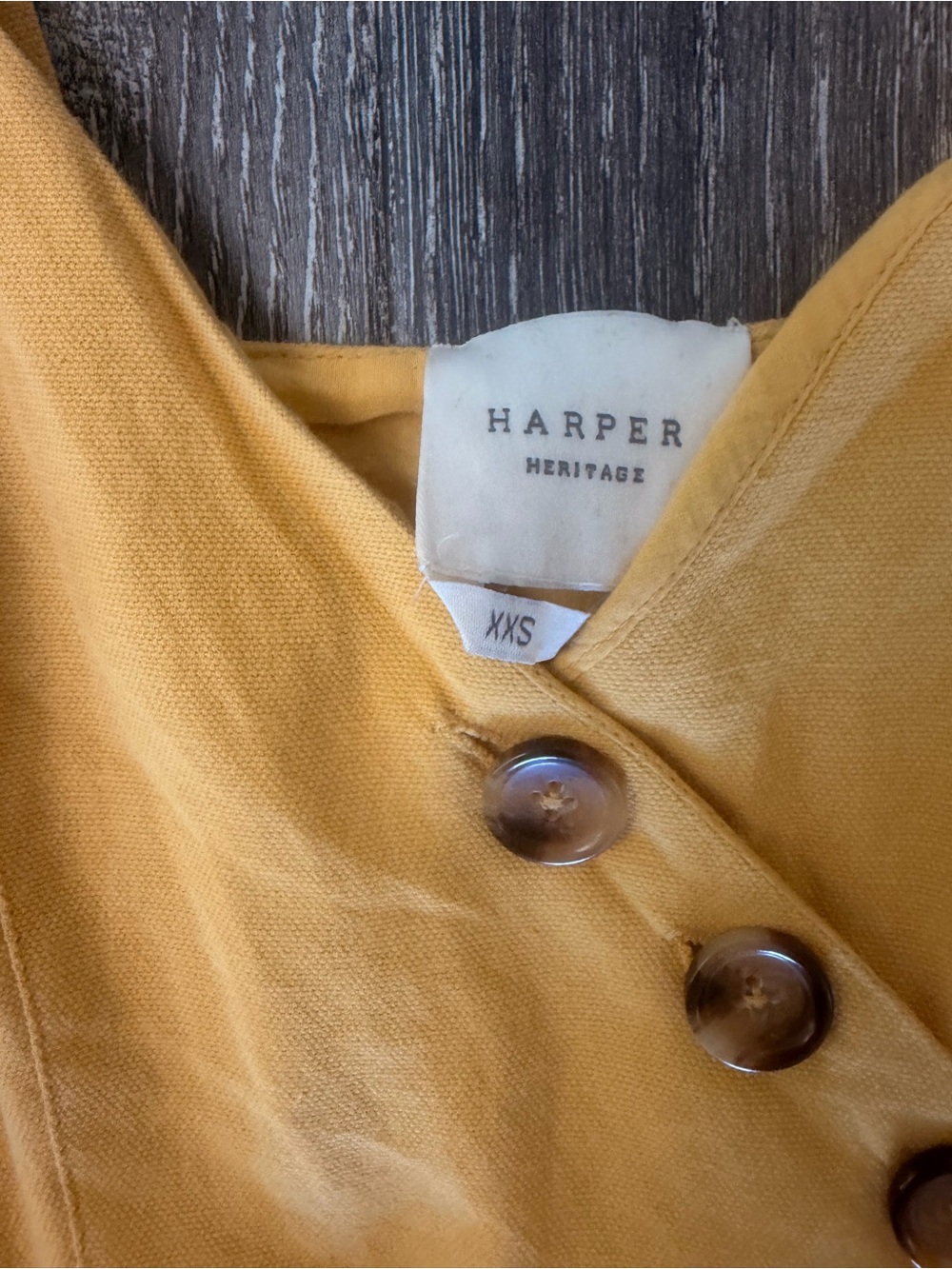 Harper Heritage Yellow Button-Front Sheath Dress 0379 - Picture 3 of 6
